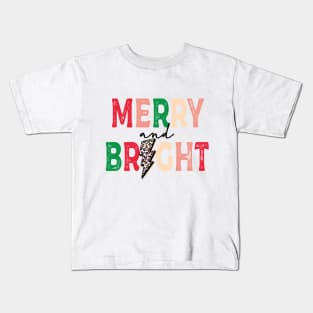 Merry and Bright christmas Kids T-Shirt